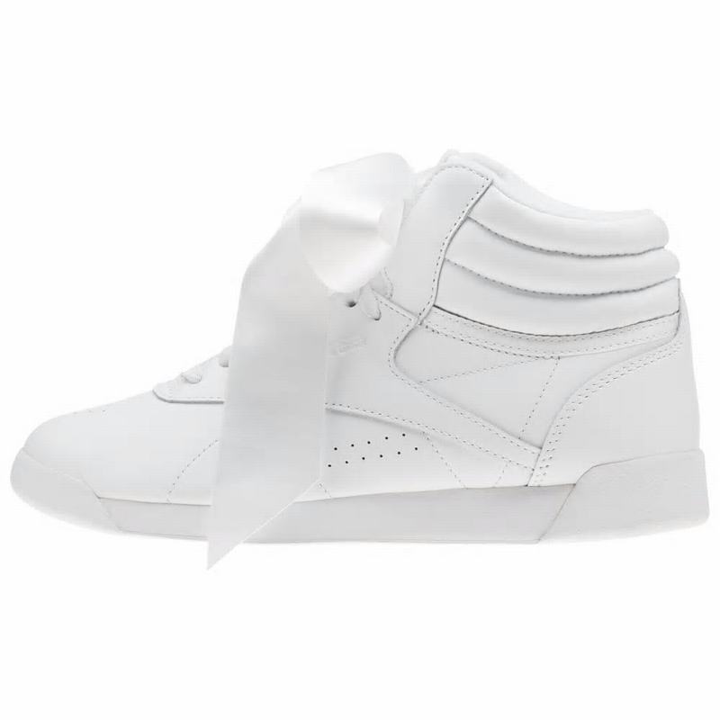 Tenisi Reebok Freestyle Hi Satin Bow Dama Albi Romania XJ5325TJ